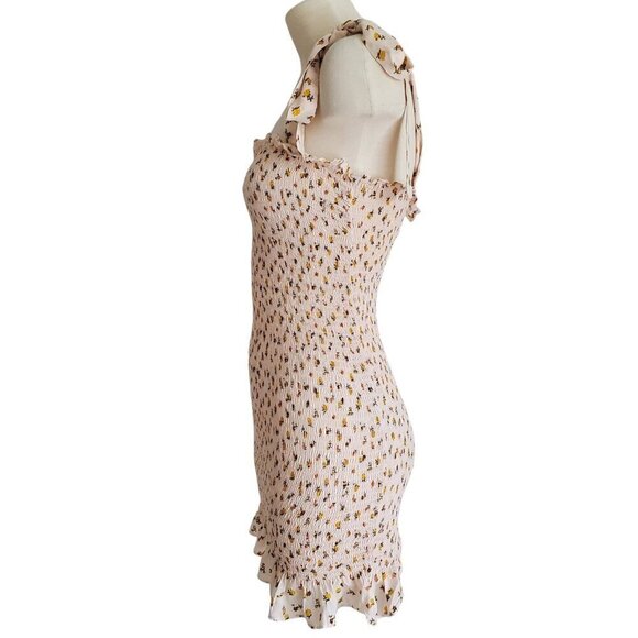 Free People Bella Smocked Slip Style Mini Dress Taylor Swift Size XS - Picture 4 of 12